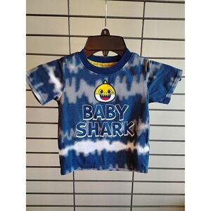 Pinkfong Nickelodeon Baby Shark Tie Dye Graphic‎ T-Shirt Blue Grey 2T